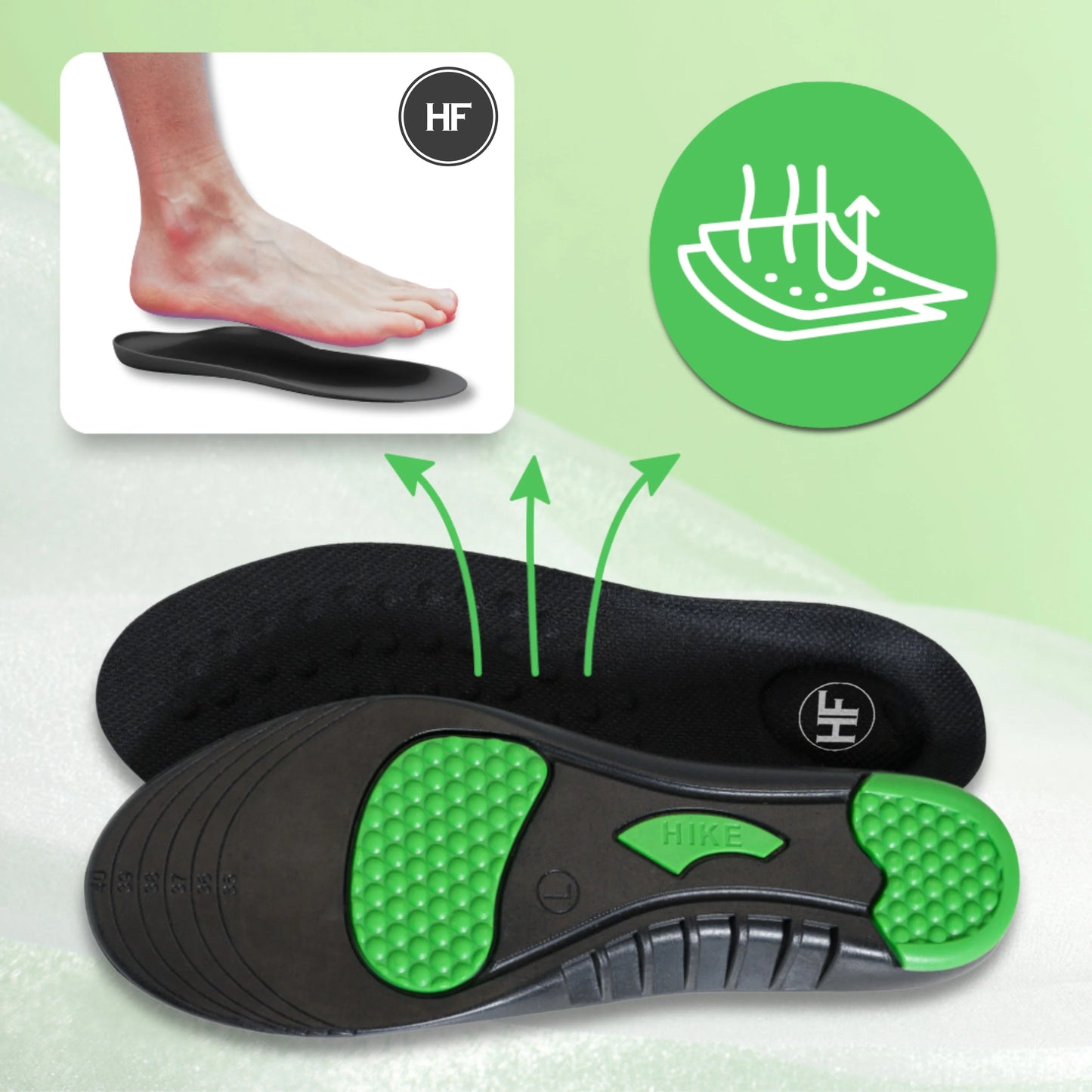 Plantillas ortopédicas HIKE® - Almohadillas para pies que alivian el dolor y absorben los impactos