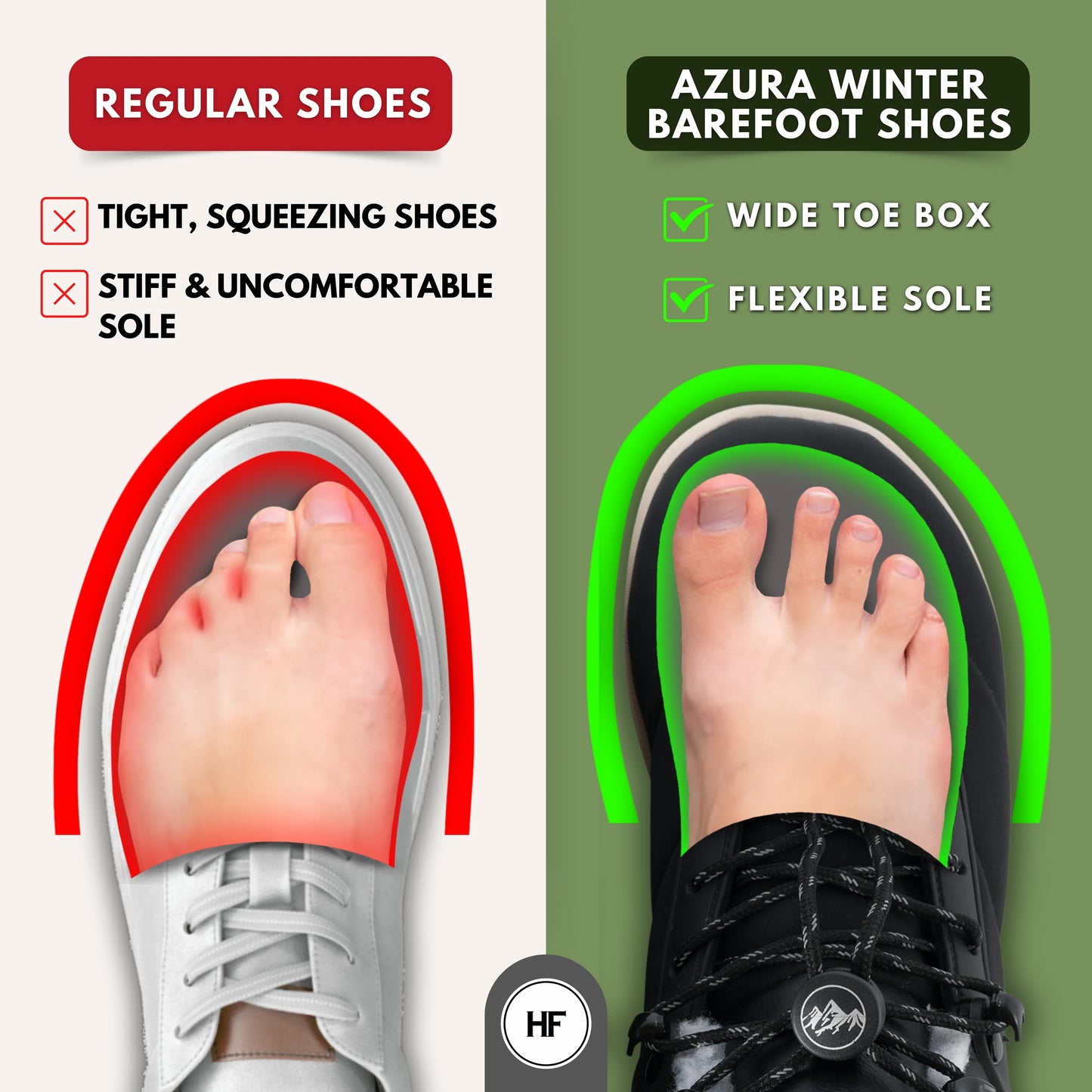 HF Azura – Zapatos de Invierno Ergonomicos y de Apoyo para Maletero (Unisex)