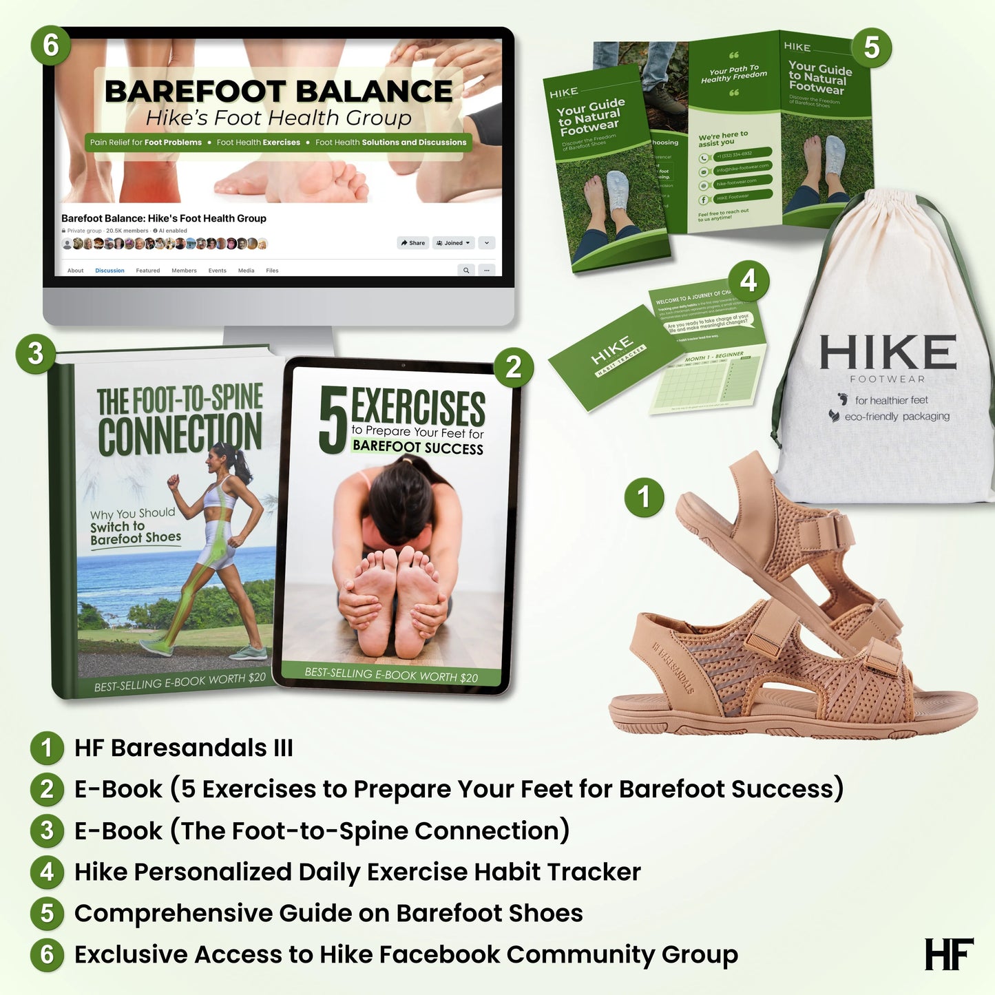 HF Sandalias Abiertas III – plantilla ergonómica y sandalias barefoot ultraligeras (Unisex)