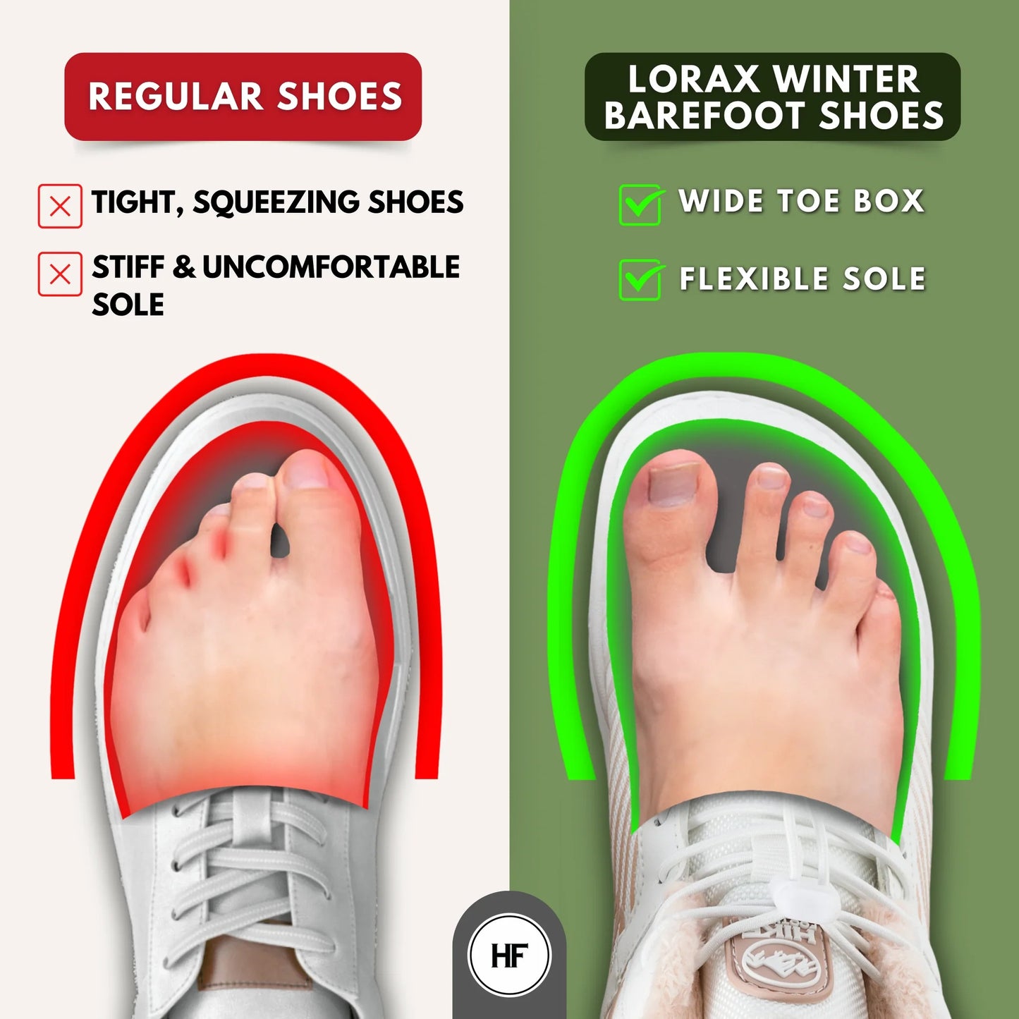 Lorax Winter – Zapatillas de Invierno Ergonómicas y de Apoyo para Uso Descalzo (Unisex)