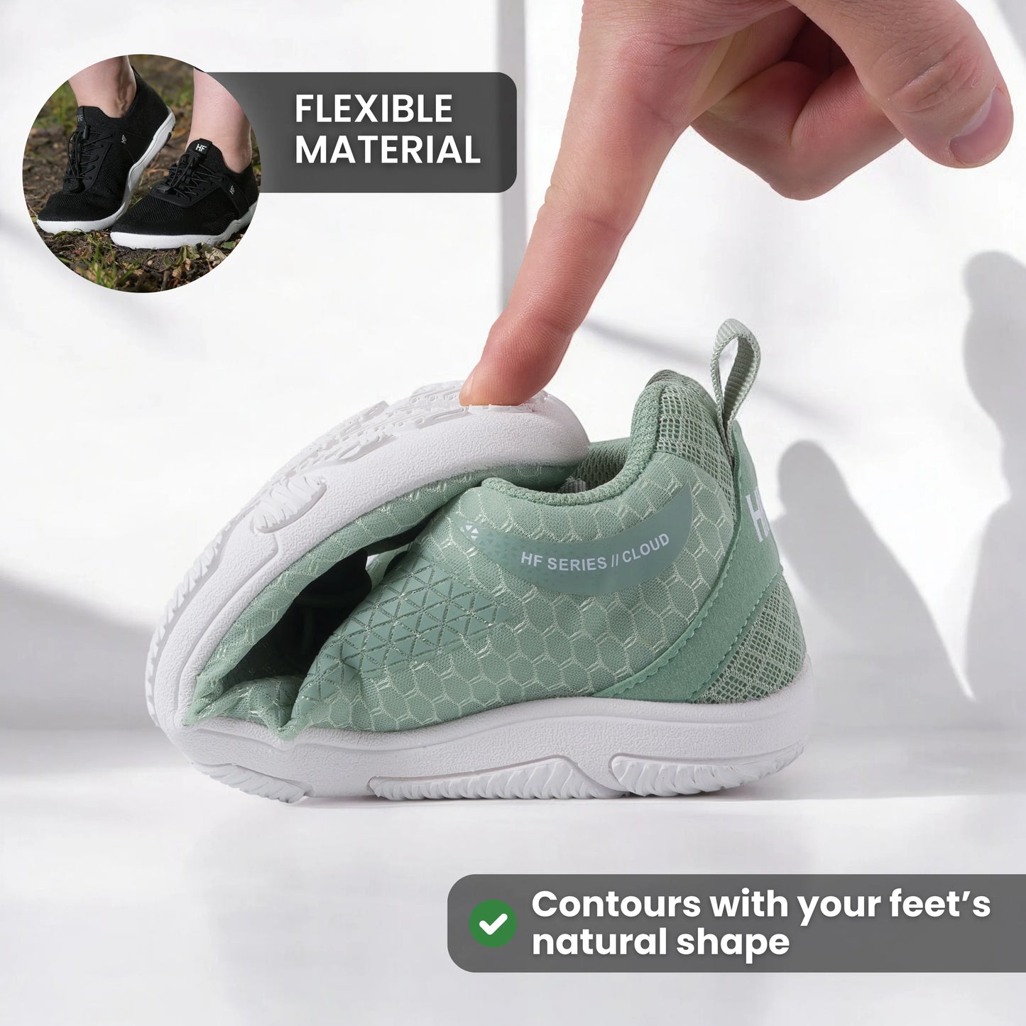 Calzado Descalzo Serie HF x Nube – Zapatos Sin Tacón para Dolor de Pies, Rodillas y Espalda (Unisex)