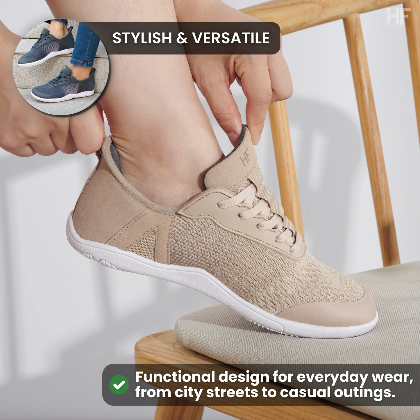 HF Stride – Zapatos descalzos ergonómicos y autónomos (Unisex)